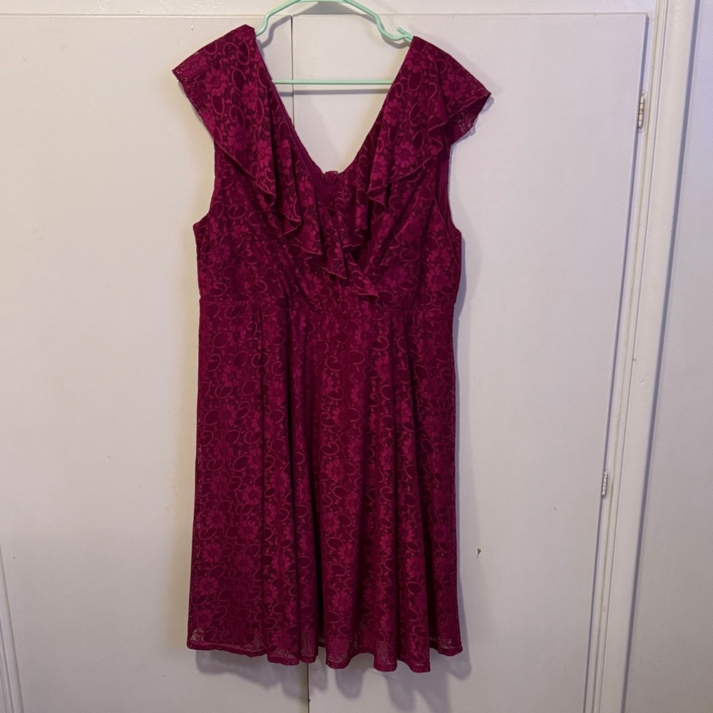 Cranberry lace torrid dress, worn once